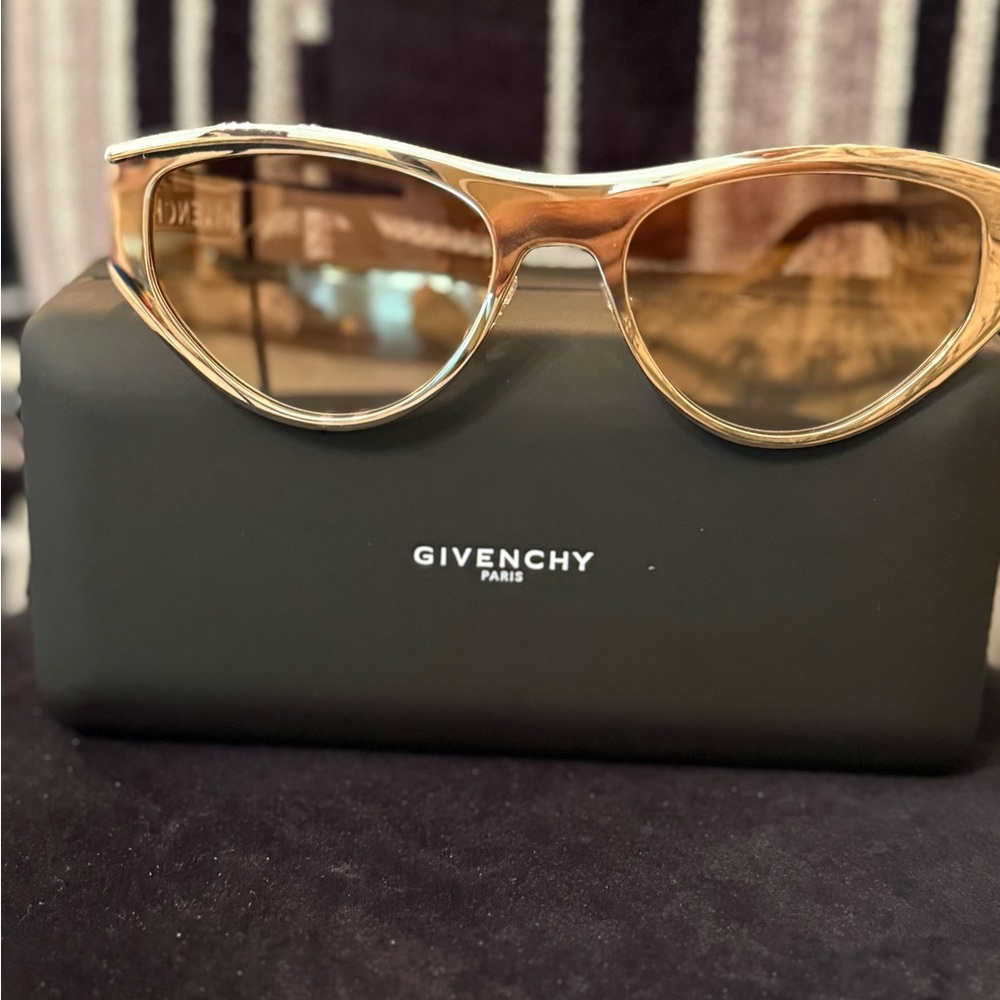 Givenchy Gold Cat-Eye Sunglasses - Picture 1 of 7